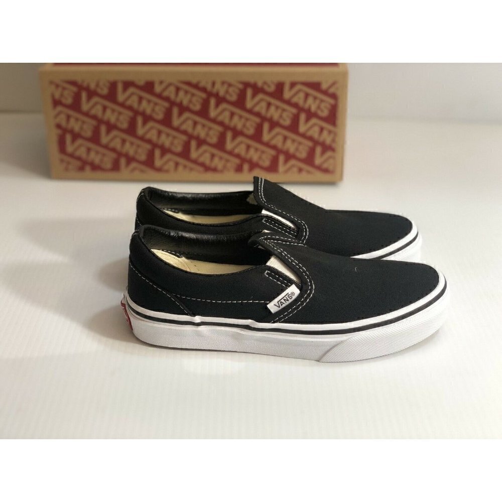 Vans Kids Classic Slip On Black Casual Shoes - Picture 6 of 11